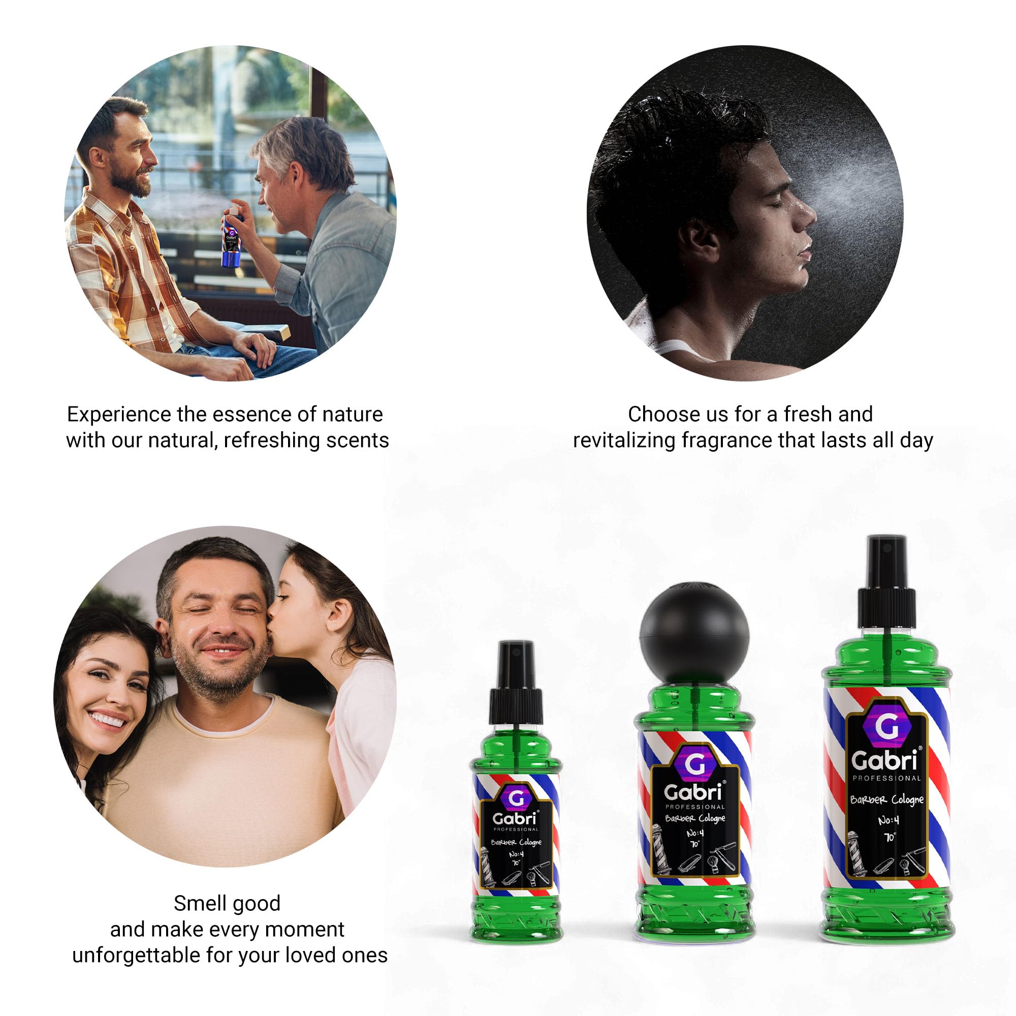 Gabri Men's Cologne 150ml - Eau De Toilette for Men, Aftershave & Barber Cologne with Mint, Amber & Fresh Aromatic Notes - Subtle Sweetness & Long-Lasting Fragrance (No4) - Perfect for Daily Wear, Date Nights & Special Occasions