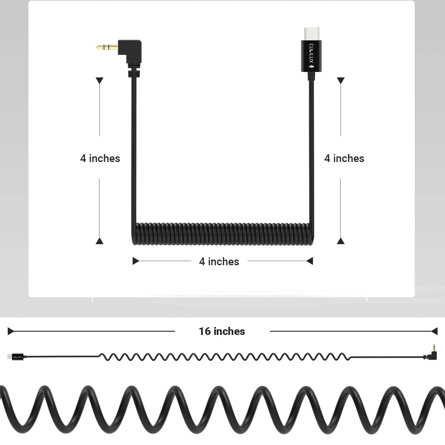 Cubilux USB C to 3.5mm Microphone Cable - Compatible with Rode VideoMic Go/Pro+/Micro & Other Shotgun Mics - High-Quality Audio Connection for Vlogging, Podcasting & Streaming