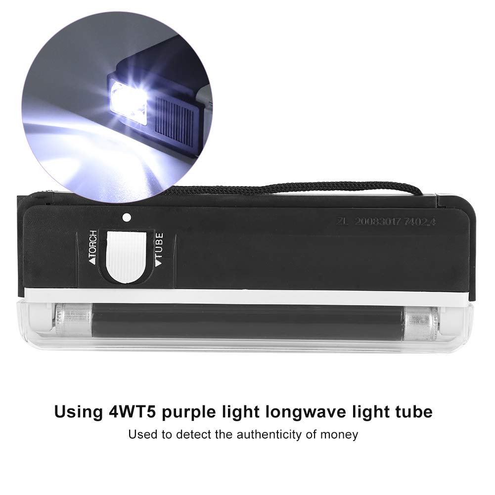 Portable UV Money Counterfeit Bill Detector - Battery Powered Handheld Currency Checker for USD, EUR, GBP | Perfect for Retail Stores, Banks & Cash Handling Businesses