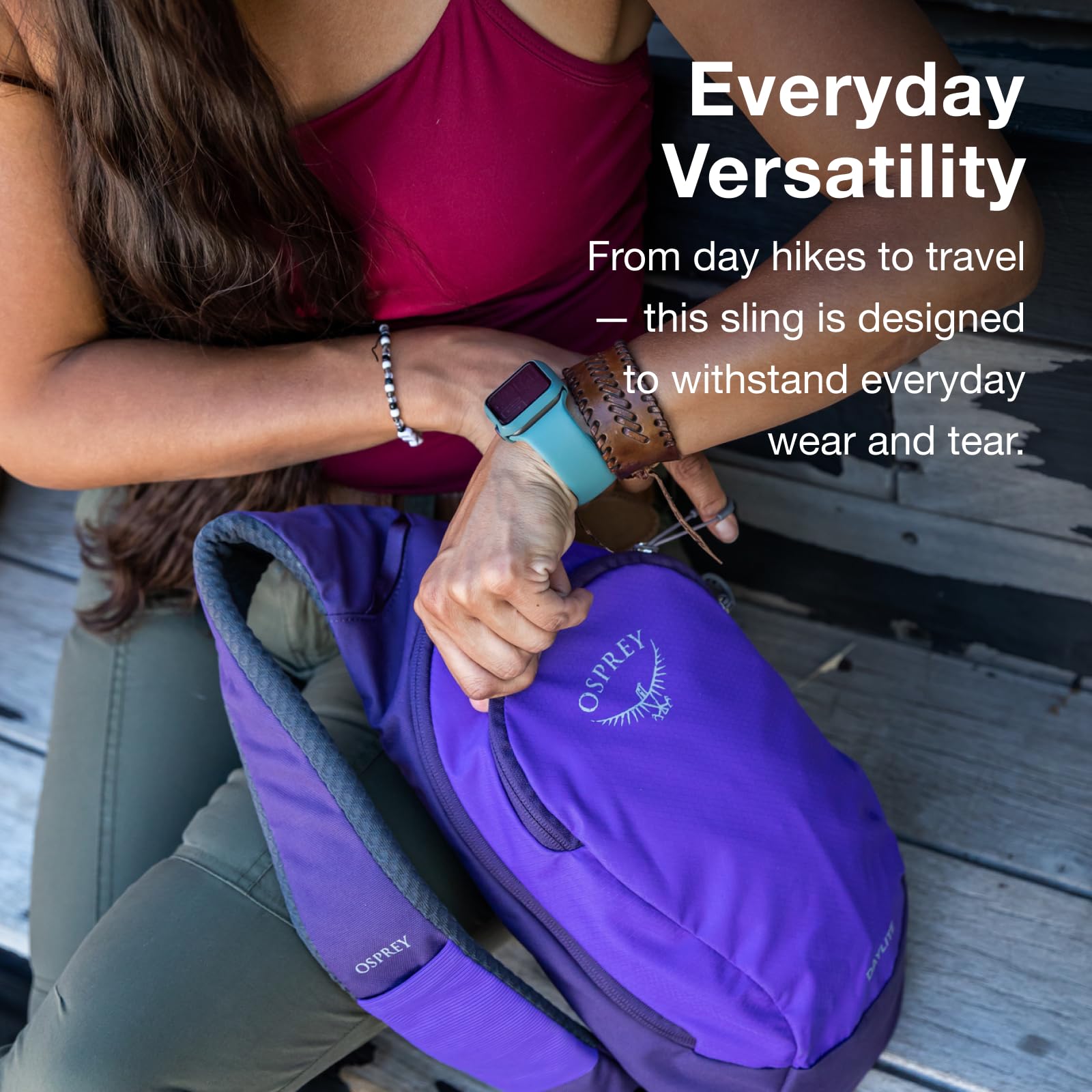 Osprey Daylite Shoulder Sling Bag - Lightweight & Durable Crossbody Pack for Hiking, Travel & Everyday Use - Night Shift Blue