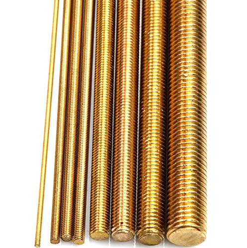 1Pcs M20 Brass Threaded Rod - 200mm Length for Anchor Bolts, Clamps, Hangers & U-Bolts | Durable Fastener for Construction, Plumbing & DIY Projects