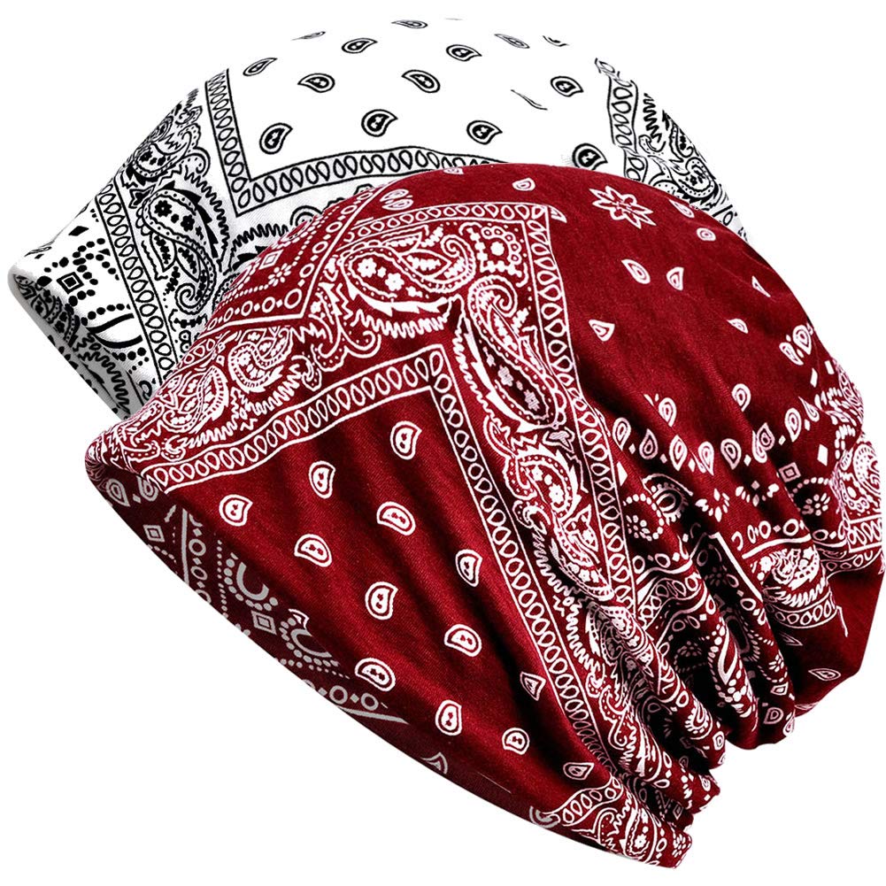Soft Slouchy Beanie Skull Cap Hat with Infinity Scarf - Warm Winter Knit Hat for Women & Men - Cozy Chemo Hats for Cancer Patients - Perfect for Cold Weather, Outdoor Activities and Daily Comfort