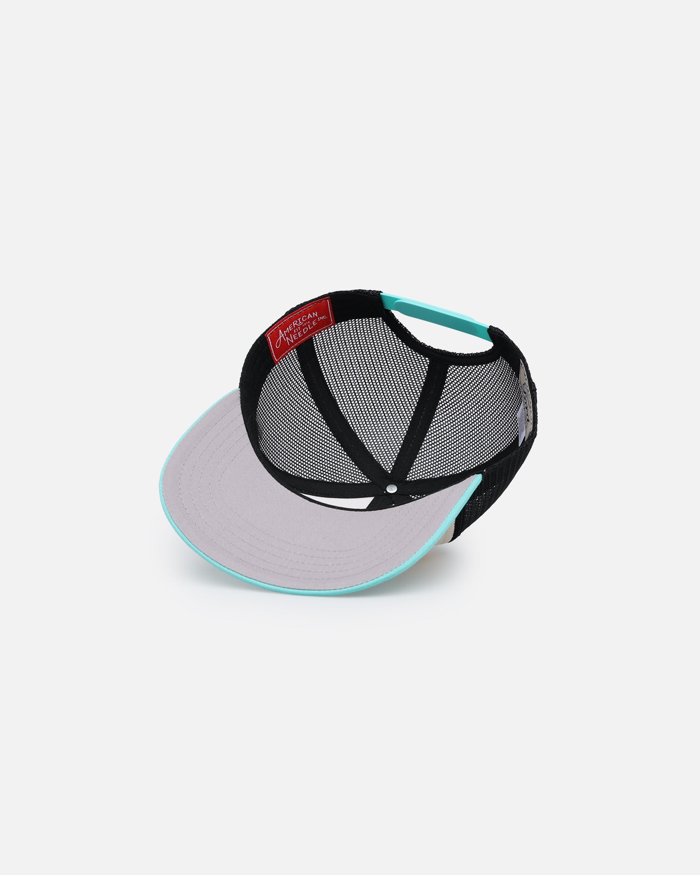 American Needle Valin Trucker Snapback Hat - Black/Ivory Adjustable Baseball Cap for Men & Women - Perfect for Casual Wear, Sports & Outdoor Activities