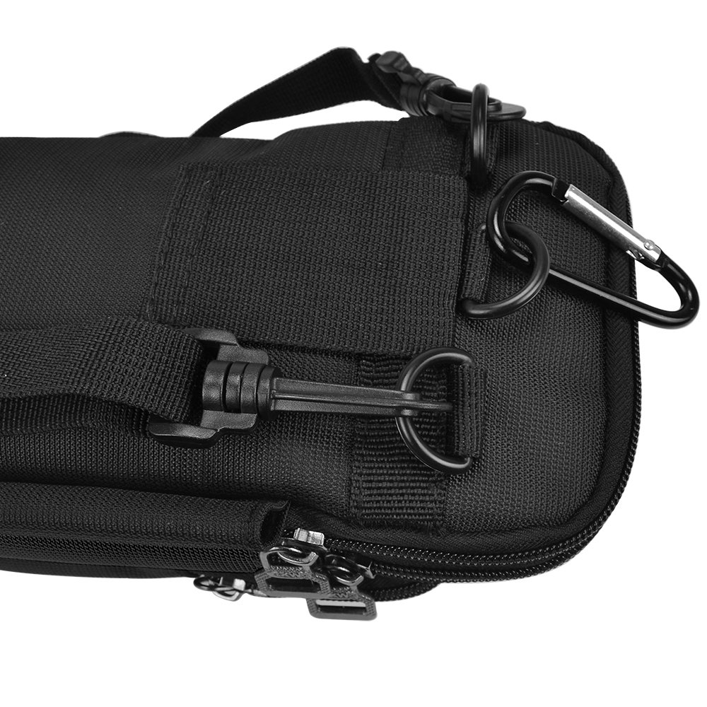 Waterproof Crossbody Phone Pouch for iPhone 15/14/13/12 & Samsung Galaxy S24/S23/S22 - Travel Essentials Belt Clip Holster Bag (Black) | Perfect for Hiking, Running, Shopping & Outdoor Adventures