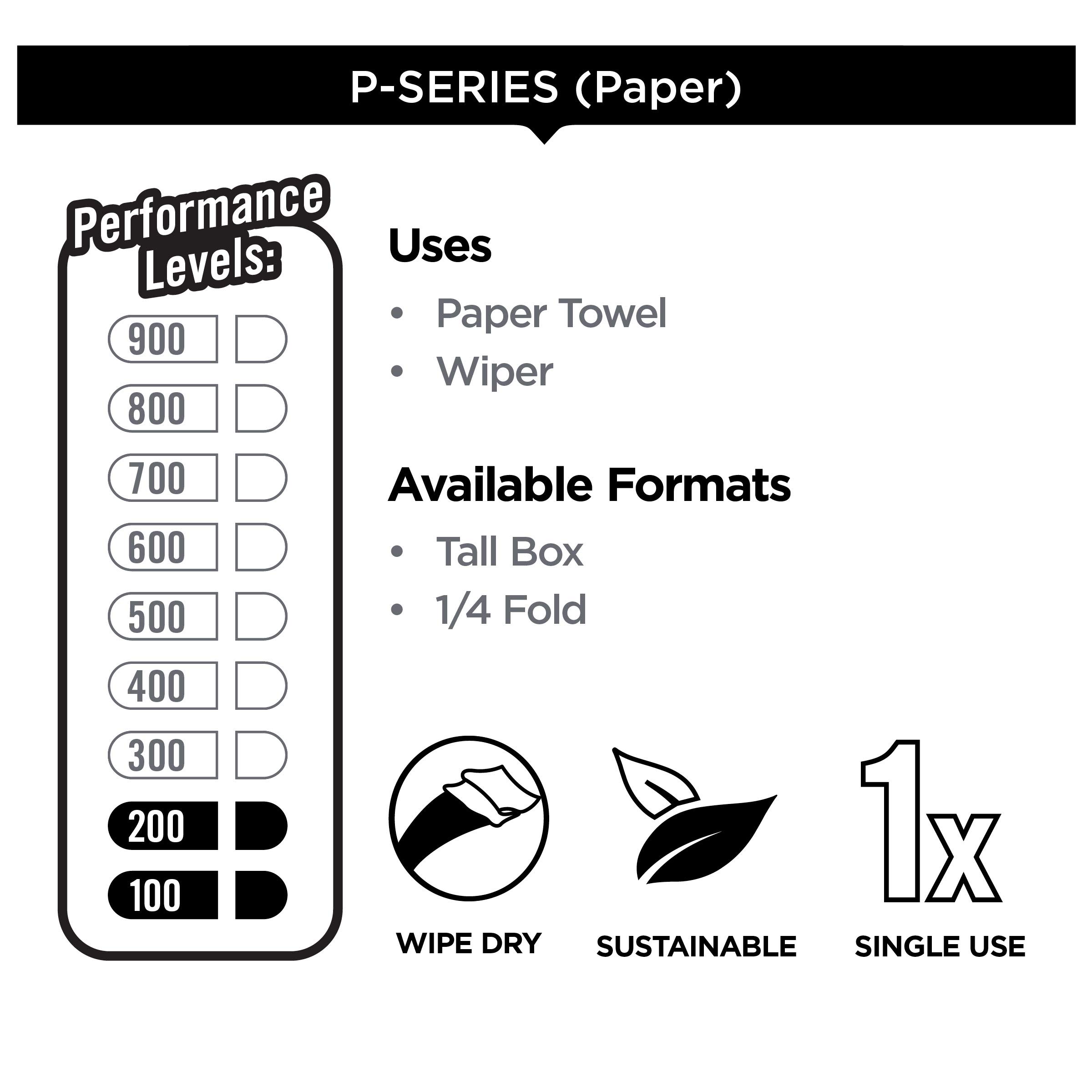 Georgia-Pacific Brawny Professional P300 Disposable Cleaning Towels - 10 Boxes (80 Count Each) | Light Duty Paper Towels for Kitchen, Office & Industrial Use | Brown Tall Box Commercial Cleaning Supplies