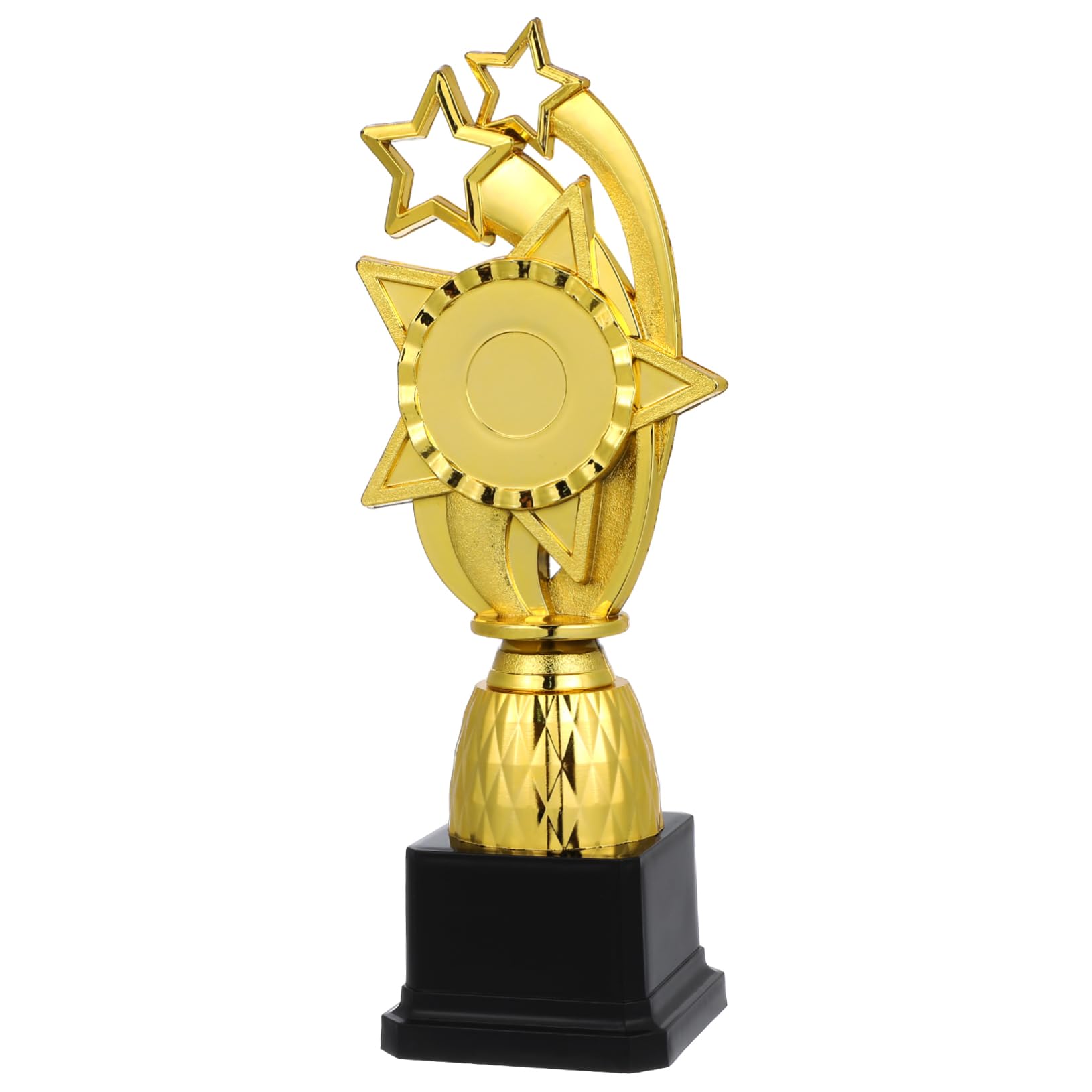 SUPVOX 2-Piece Gold Plastic Trophy Star Set - Reusable Winner Awards for Kids, Sports, School Competitions & Party Favors - Bulk Play Toys for Classroom Rewards and Game Prizes