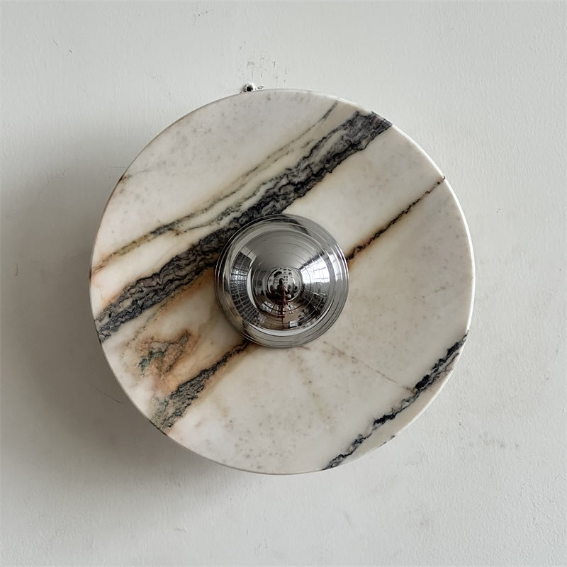 Calacatta Marble Wall Sconce Light - Modern Gold Finish Bathroom Vanity Lighting for Bedroom, Hallway & Living Room Decor