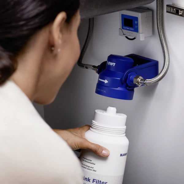 BLANCO Under Sink Water Filter System - Removes Microplastics & Impurities | NSF Certified | Perfect for Clean Drinking Water in Kitchens & RVs
