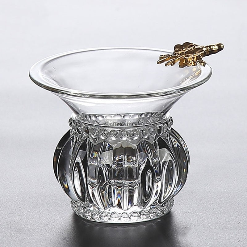 Premium Ice Block Glass Tea Set with Built-in Tea Strainer - Perfect for Iced Tea, Herbal Infusions & Relaxing Afternoons
