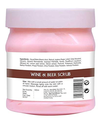 Organic Pink Root Cocoa Butter Cream 500g + Wine & Beer Scrub 500g Set - Natural Skin Moisturizer & Exfoliator for Dry Skin, Body Care Gift Set for Women & Men - Perfect for Spa Day, Self-Care Routine & Holiday Gifting