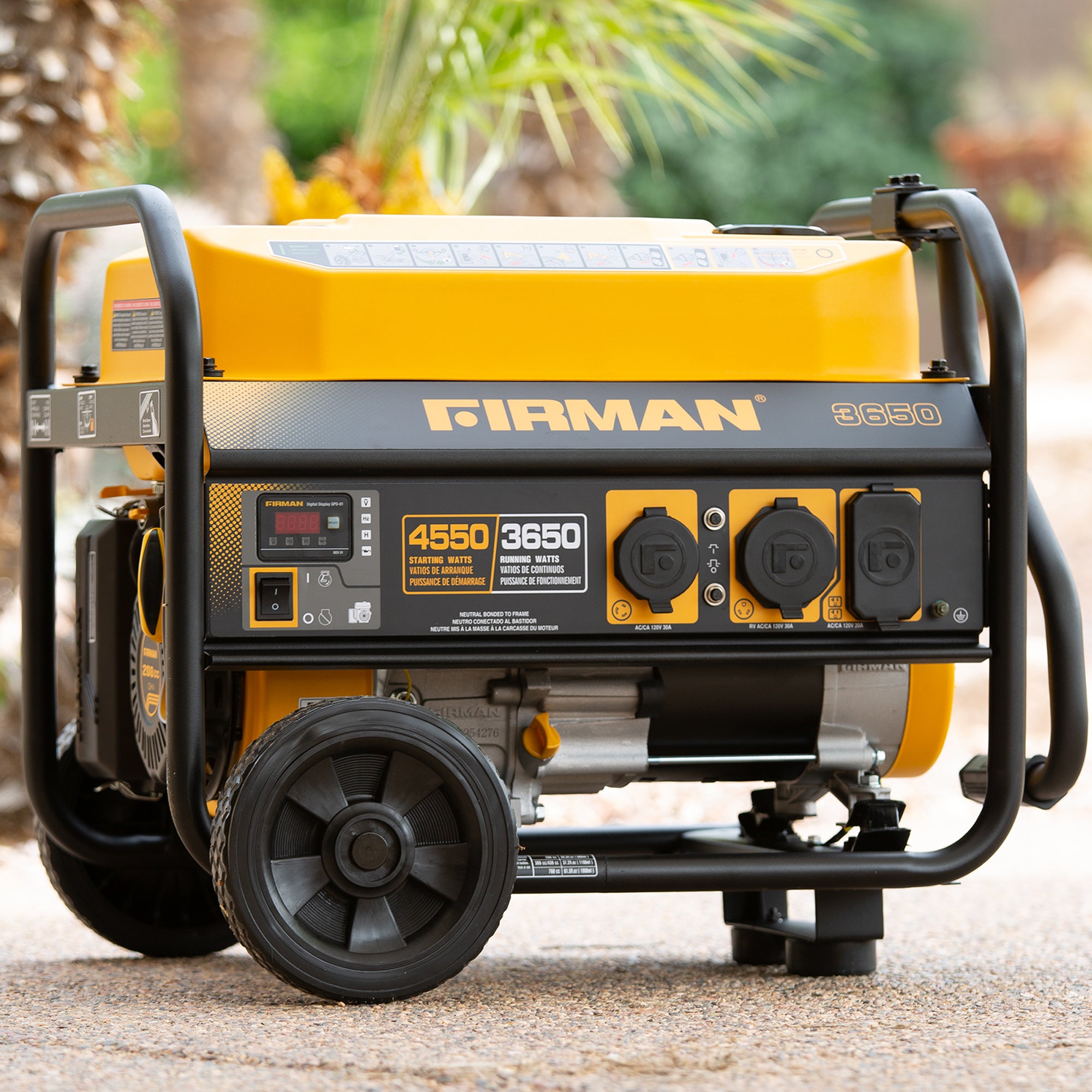 4550W Portable Gas Generator with Recoil Start - 120V Power Supply for Camping, Emergencies & Outdoor Activities