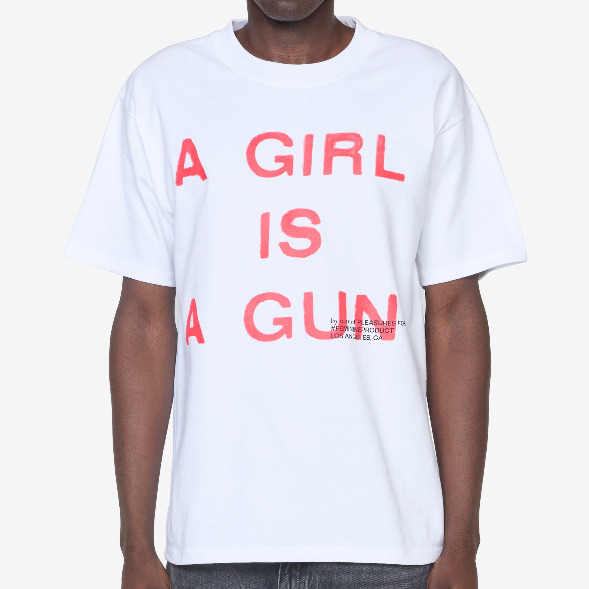 Girl Is A Gun White Graphic T-Shirt - Trendy Women's Tee for Casual Wear, Street Style & Everyday Outfits