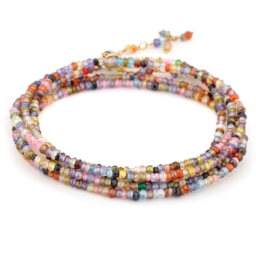 Elegant Multi-Colored Cubic Zirconia Wrap Bracelet for Women | Fashion Jewelry Gift for Birthday, Anniversary & Special Occasions | Perfect for Parties, Weddings & Everyday Wear