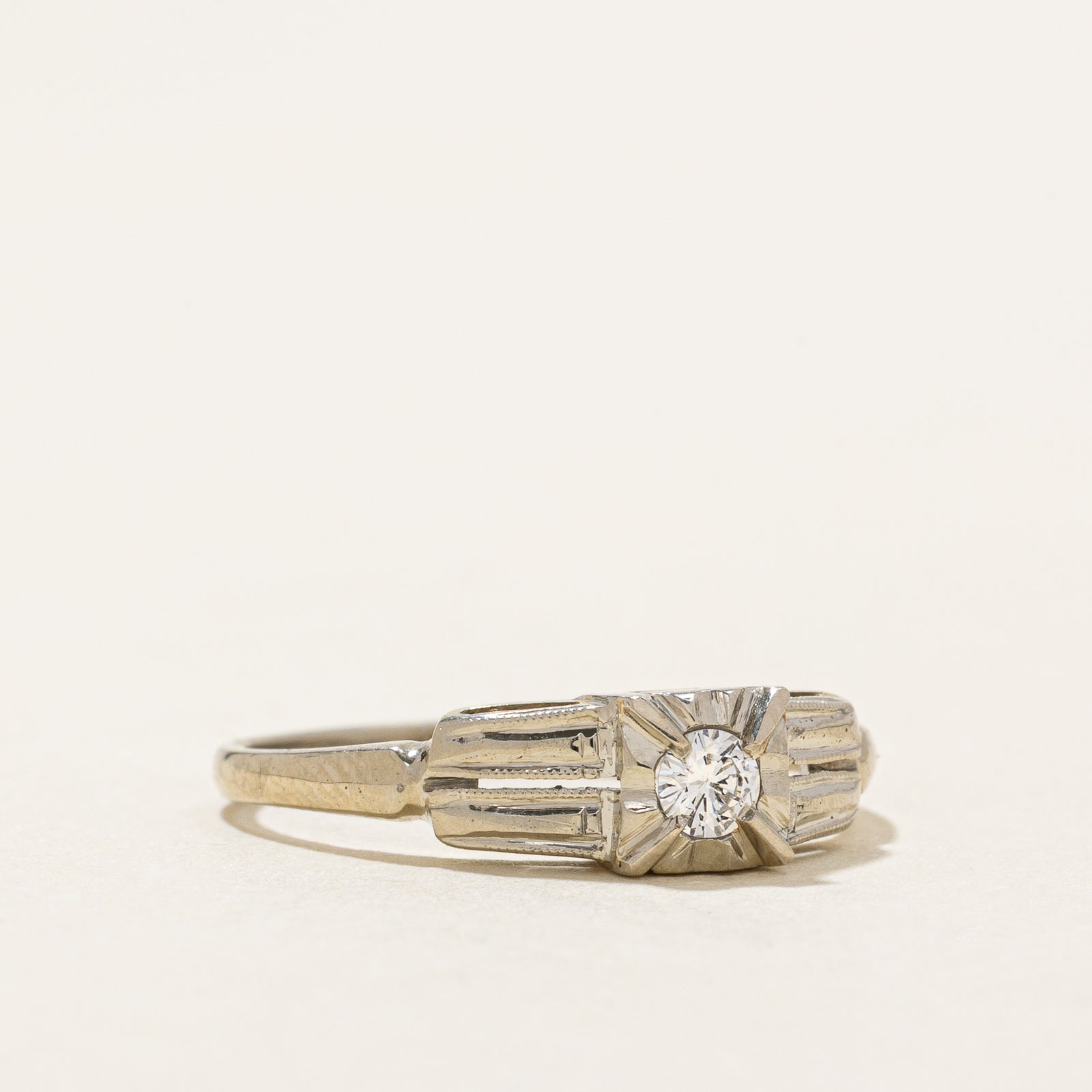 0.08ct Illusion Set Diamond Ring - Size 5.5 | Elegant Engagement & Wedding Band for Women | Perfect for Proposals, Anniversaries & Special Occasions