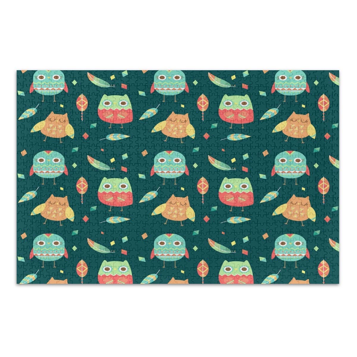 500-Piece Cartoon Owl Jigsaw Puzzle for Adults - Challenging Artist Puzzle for Stress Relief & Home Decor - 20.5x14.9 Inches - Perfect for Family Game Night & Gift for Puzzle Lovers