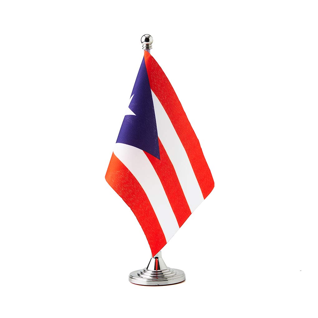 Puerto Rico Flag - Small Mini Desk & Table Flags for Home, Office & Party Decorations | Patriotic Puerto Rican Decor