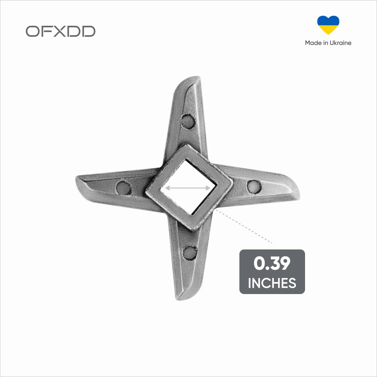 Premium #5 Stainless Steel Meat Grinder Blades - Pack of 3 - Sharp Replacement Knife Blades for Grinding & Cutting Beef, Pork, Sausage - Perfect for Home Kitchens & Commercial Use