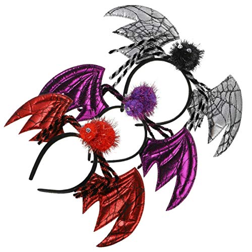 EXCEART Halloween Hair Clips 3pcs Spider Hair Hoops for Women & Kids Costume Party