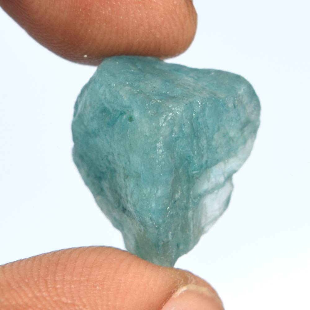 Natural Raw Aquamarine Gemstone 15.50 Ct - Uncut Rough Healing Crystal in Sky Blue Aquamarine Color | Perfect for Jewelry Making, Meditation & Energy Healing
