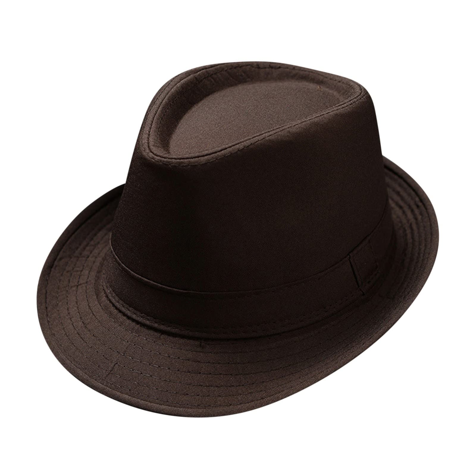 British Style Unisex Jazz Hat - Solid Color Sun Hat for Men & Women - Silver UV Protection Hat for Outdoor, Beach, and Music Festivals