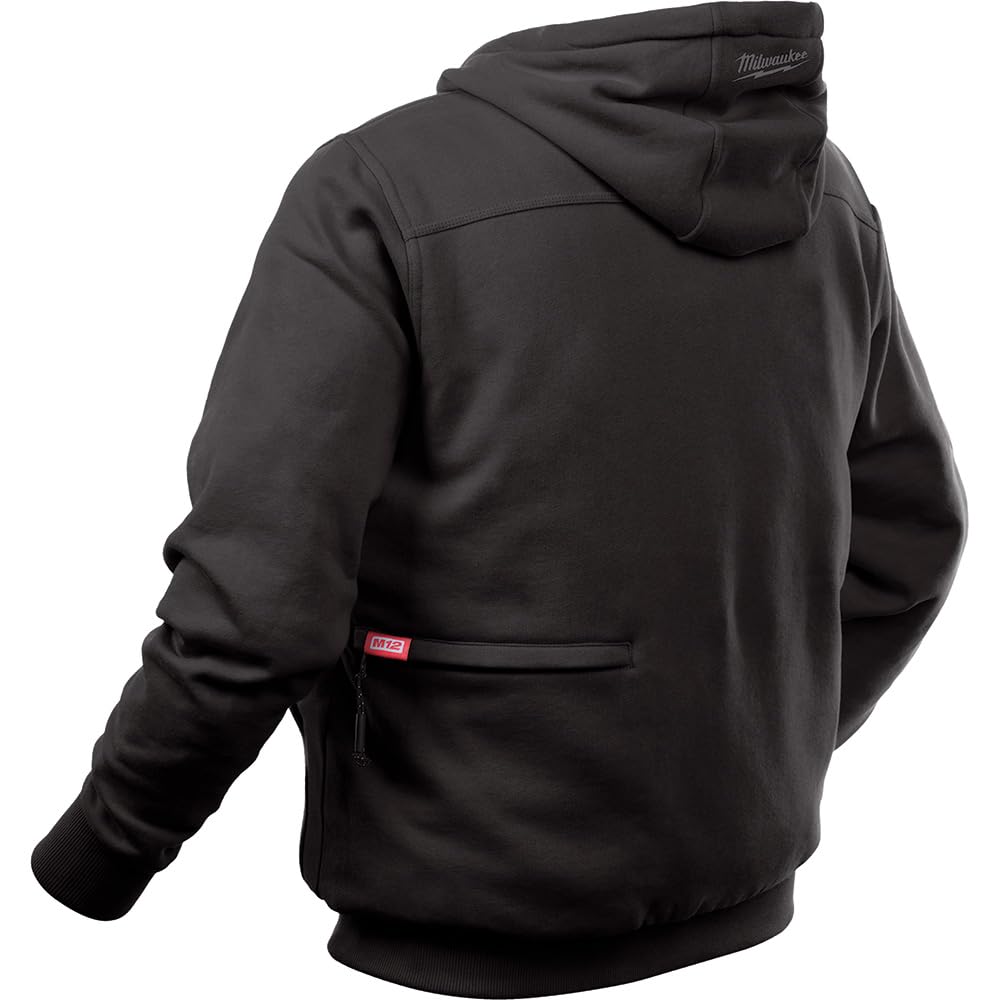 Milwaukee 302B-20L M12 Heated Hoodie - Black Size Large | Battery-Powered Heated Jacket for Men | Perfect for Winter Work, Outdoor Activities & Cold Weather Comfort