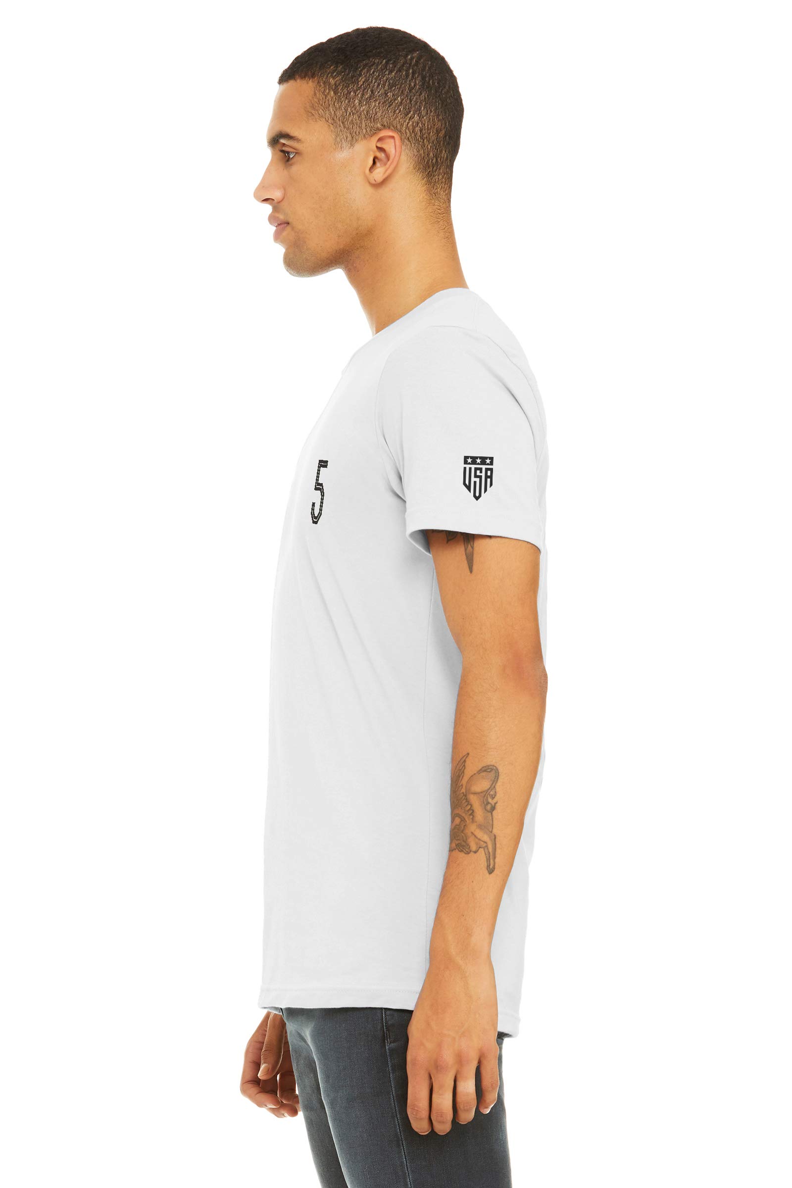 Custom Daxton Unisex White T-Shirt with Sports Team Numbers - Breathable Cotton Tee for Team Uniforms, Sports Events & Casual Wear