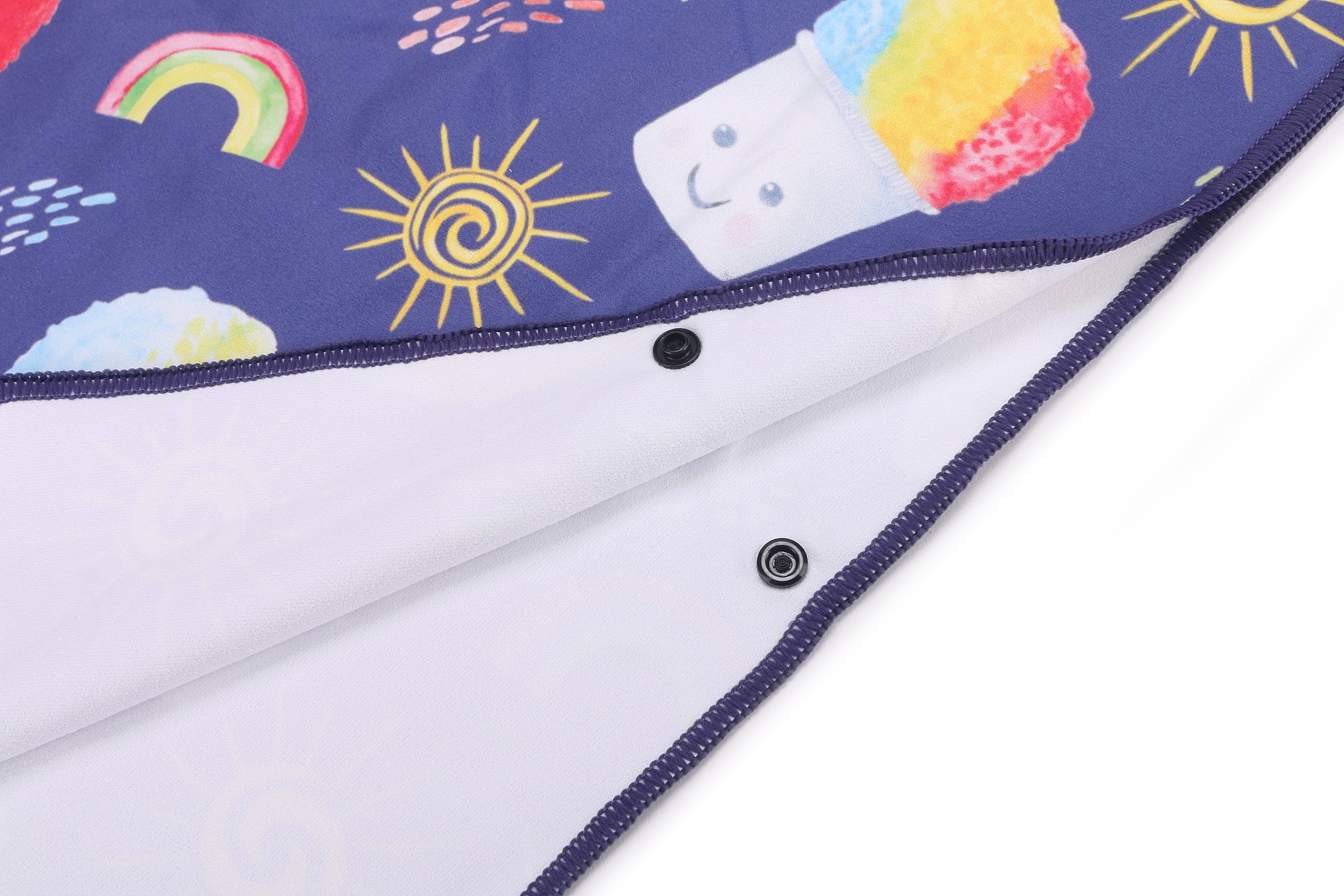 Hooded Beach Towel Poncho for Teens - Soft & Absorbent Shave Ice Blue - Perfect for Swimming, Surfing & Outdoor Activities