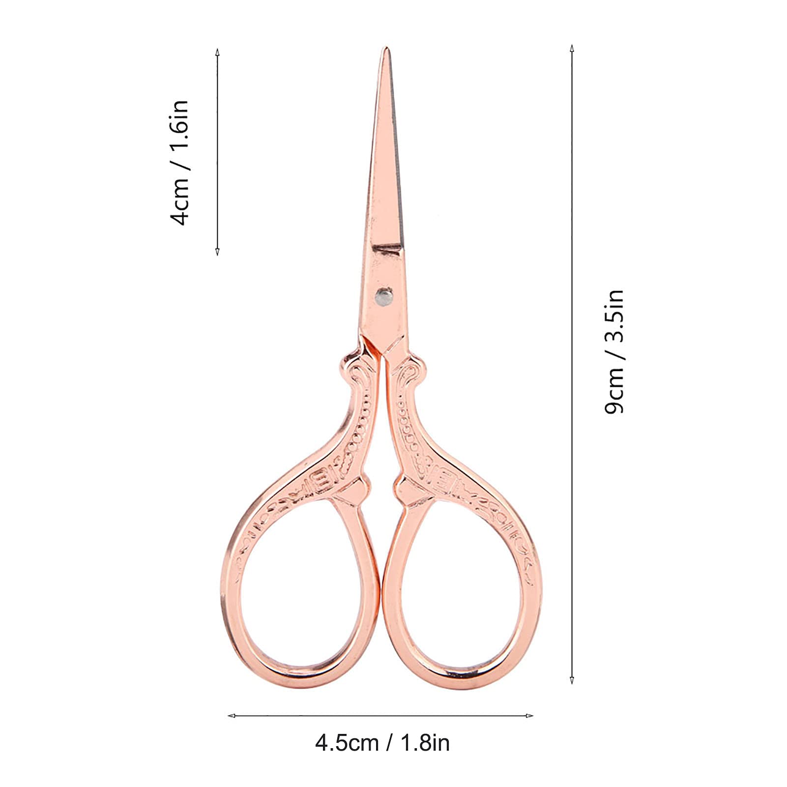 Premium Metal Embroidery Scissors - Professional Sewing & Cross-Stitch Scissors for DIY Craft, Artwork & Fabric Projects (Rose Gold) - Perfect for Quilting, Tailoring & Handmade Gift Making