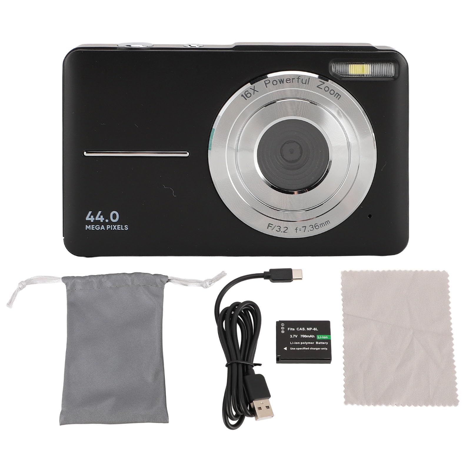 44MP FHD 1080P Digital Camera with 16X Zoom & 2.4