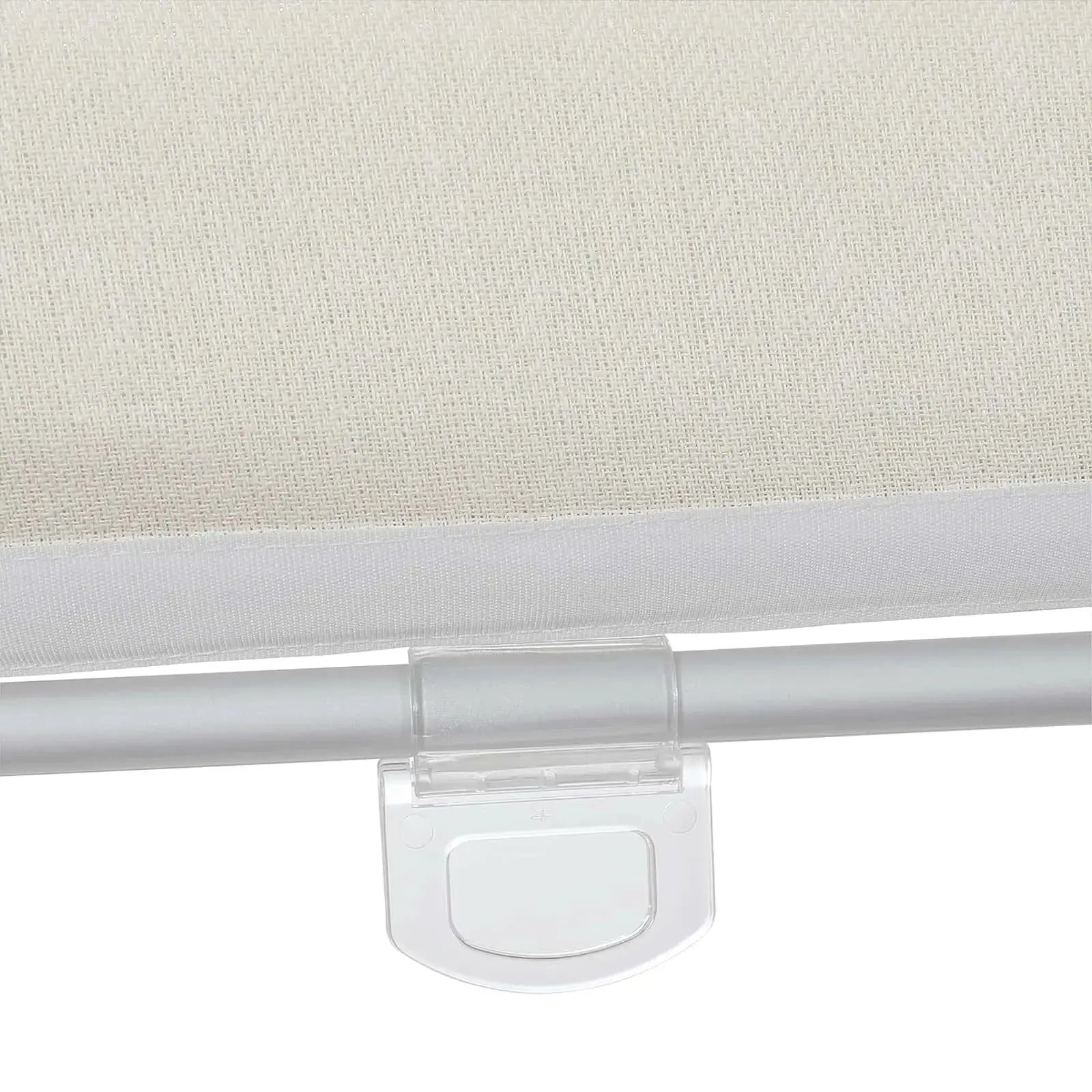 Ron Linen Cotton Herringbone Roman Shade - Cordless Window Treatment for Living Room, Bedroom & Office (Blackout/Sheer Options)