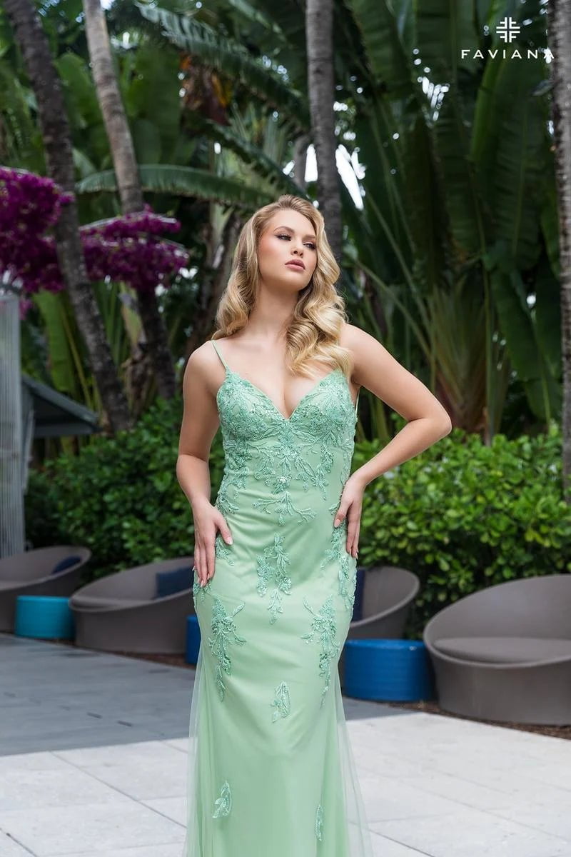 Faviana S10633 Elegant Evening Gown - Women's Formal Party Dress for Prom, Wedding & Special Occasions