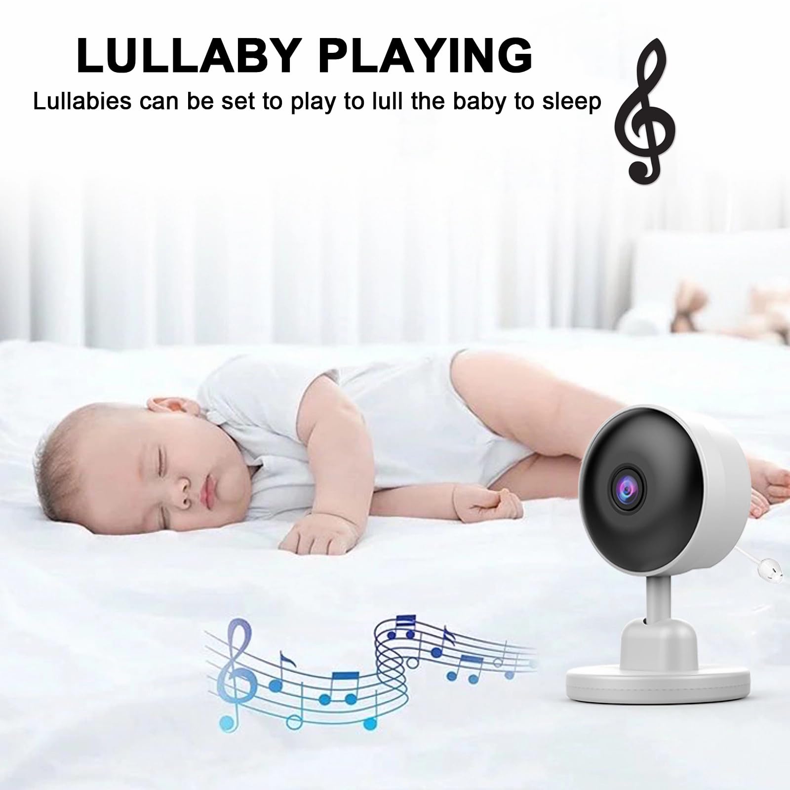 Wireless Video Baby Monitor with HD Camera & Two-Way Audio - No WiFi Baby Monitor with 2.8