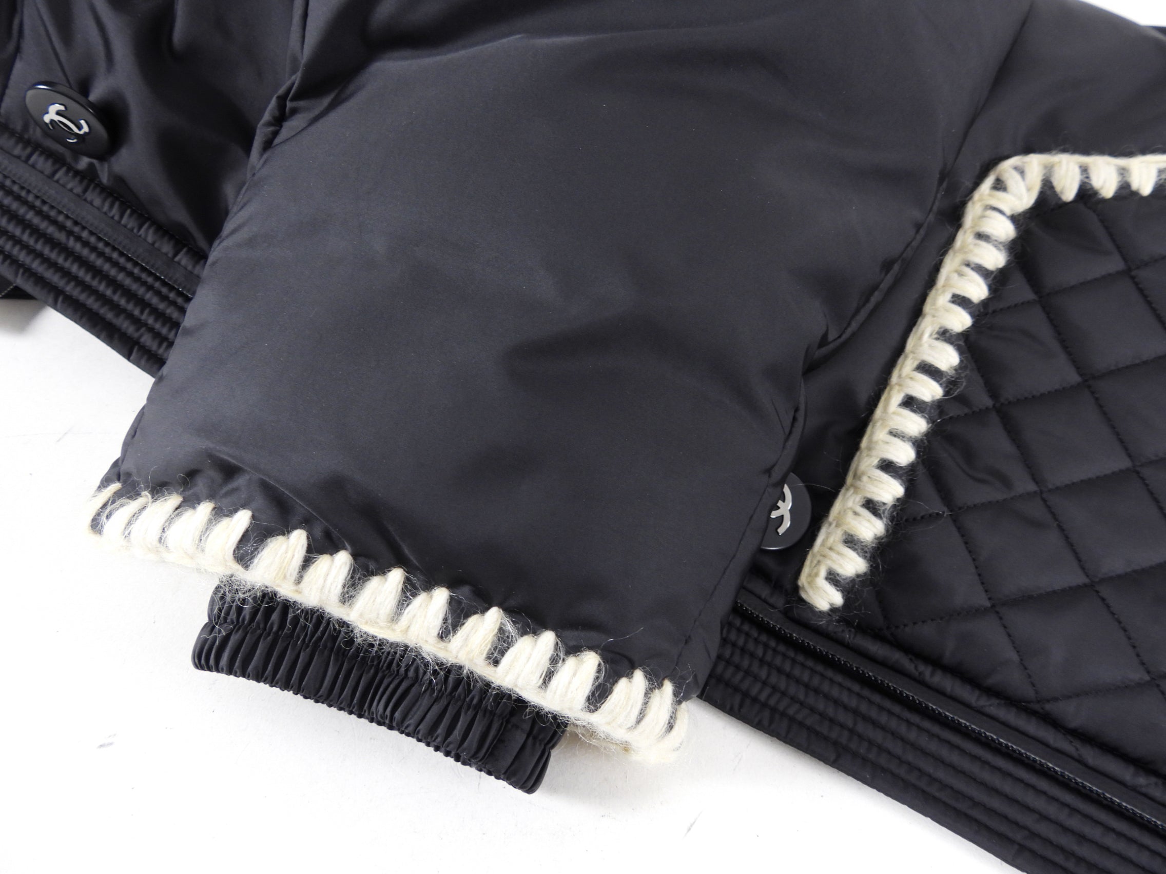Chanel Coco Neige Black Hooded Jacket & Vest - Size FR38 / US 6 - Winter Fashion Outerwear for Women | Perfect for Skiing, Snowboarding & Cold Weather Outfits