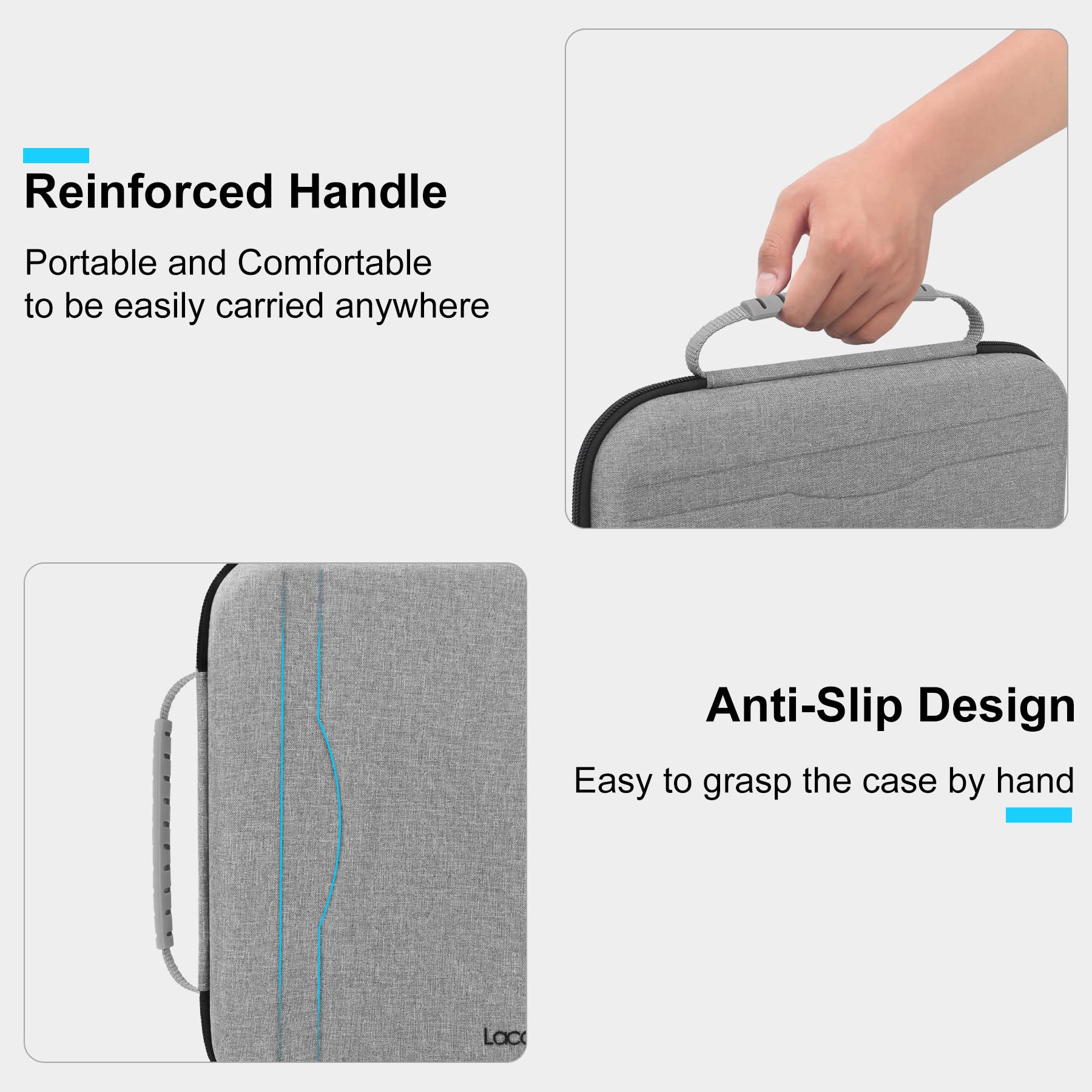 Lacdo 11 Inch Hard Tablet Sleeve Case - Compatible with iPad Pro M4/Air M3 M2/A16, 10.9