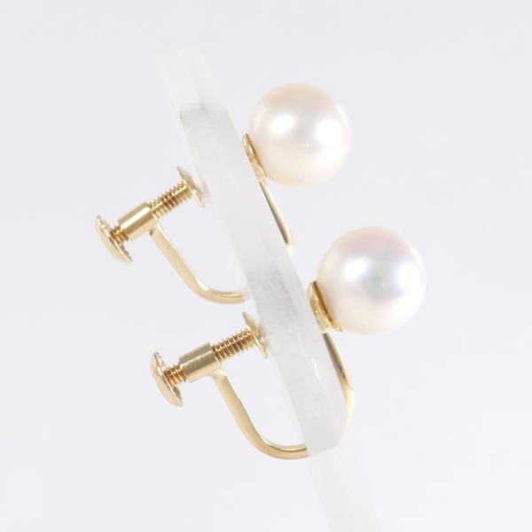 18K Yellow Gold Pearl Earrings for Women - Elegant Stud Earrings with Real Pearls - Perfect for Weddings, Parties & Special Occasions