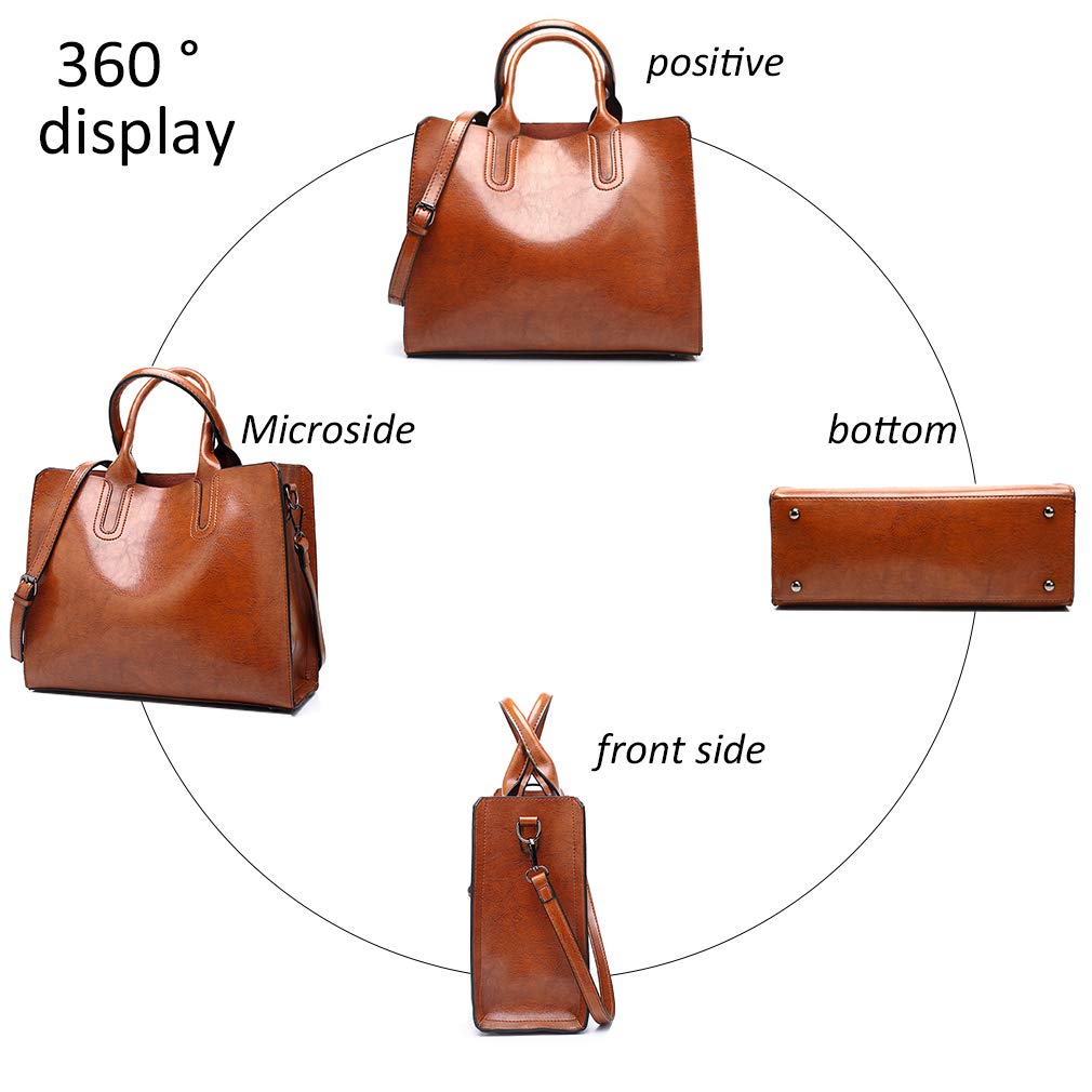 Stylish Women's Leather Handbags - Top Handle Satchel & Tote Purses for Ladies | Fashionable Work Bag, Travel & Everyday Use