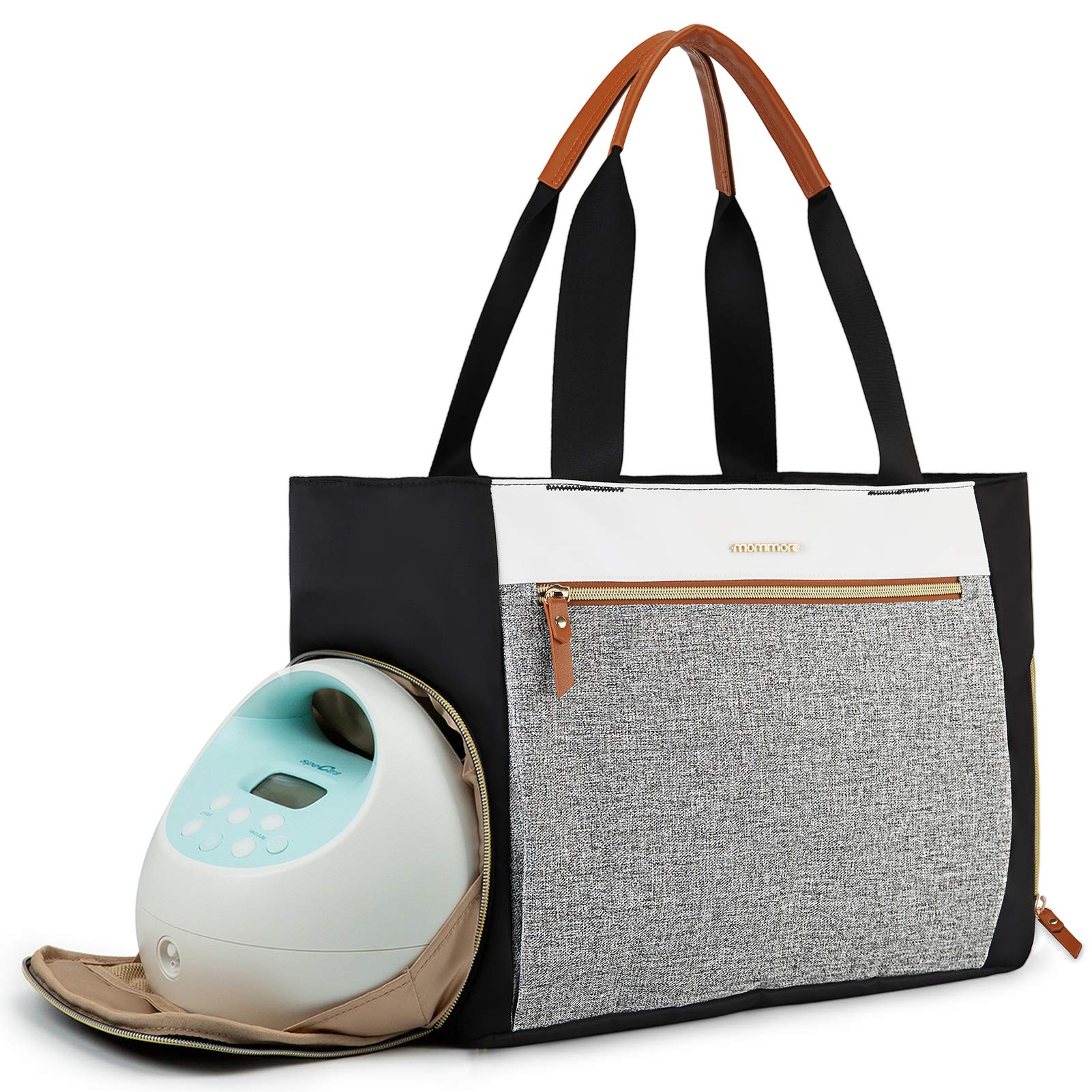 Mommore Multi-Functional Breast Pump & Diaper Bag with 15