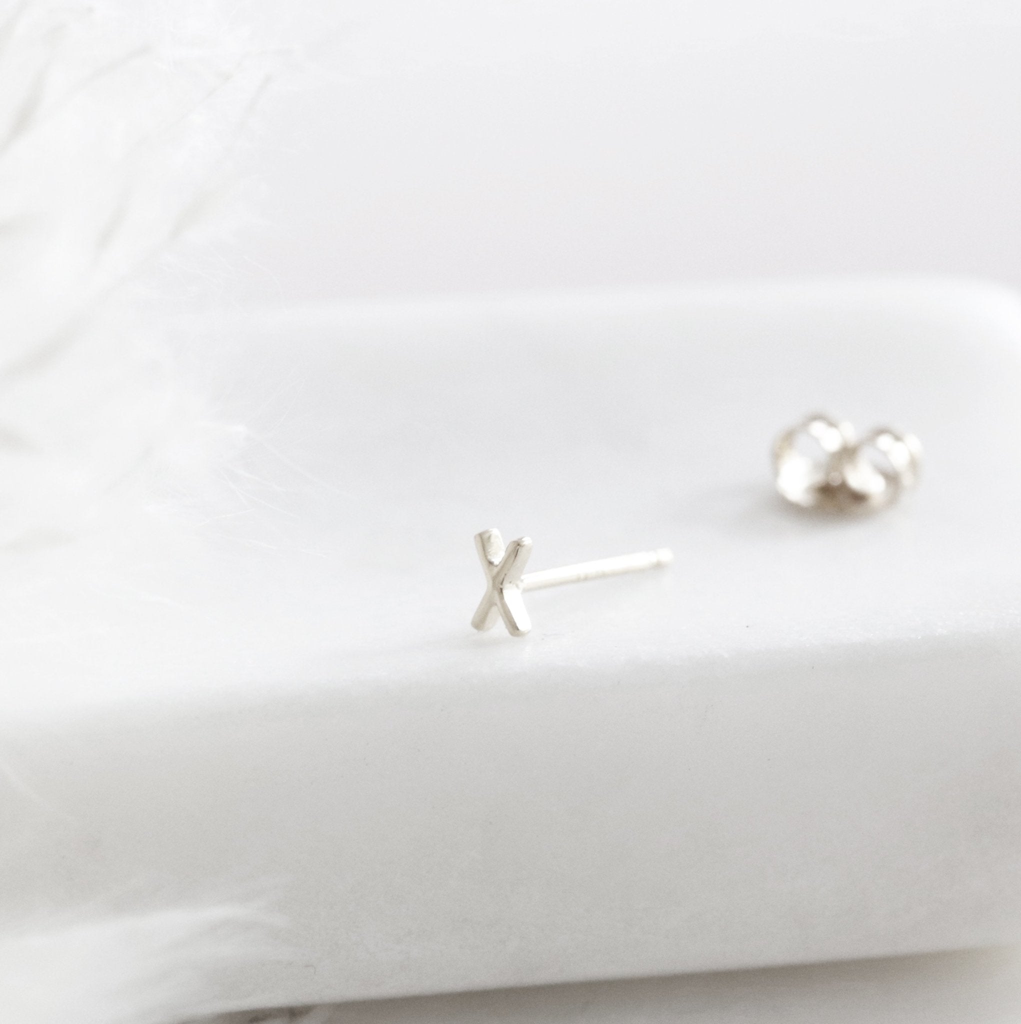 NOTABLE Single Stud Earrings for Women - Minimalist Gold Plated Studs for Everyday Wear | Perfect for Work, Parties & Gifting