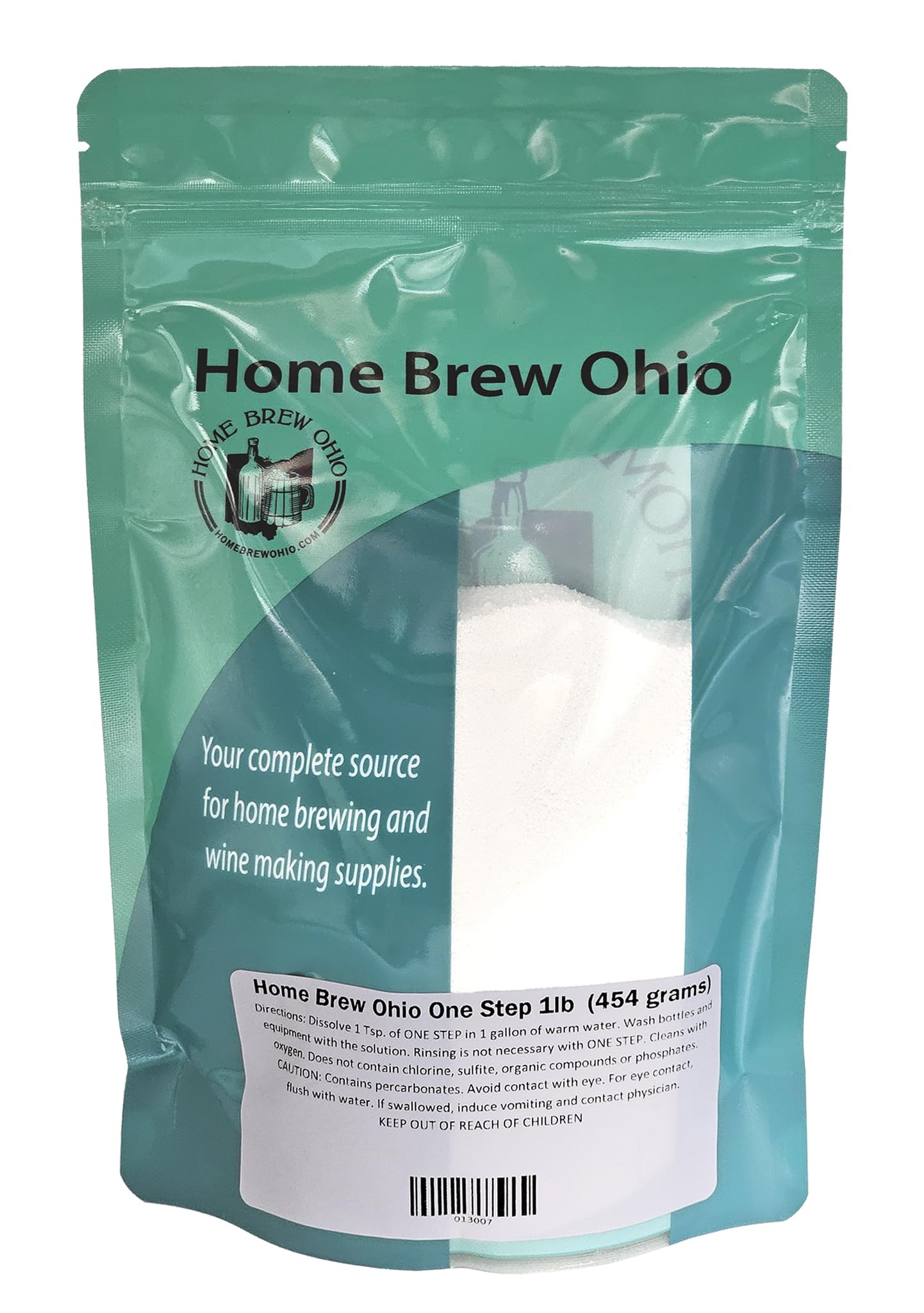 Home Brew Ohio One Step 1lb - No Rinse Cleanser for Beer Brewing & Winemaking Equipment - Perfect for Homebrewers & Winemakers
