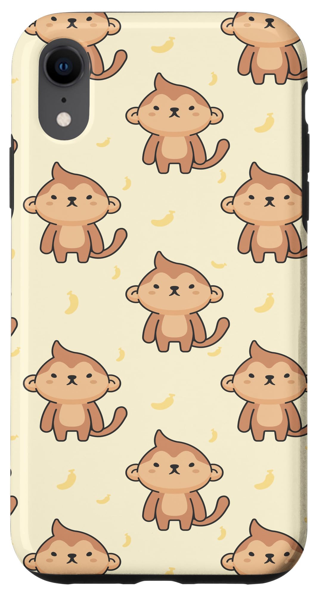 Funny iPhone XR Monkey With Banana Phone Case - Cute & Unique Gift for Monkey Lovers - Perfect for Daily Use, Travel & Gifts