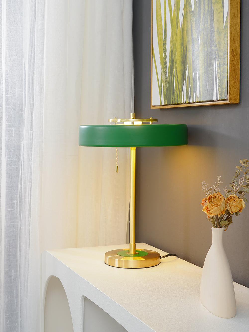 Revolve Table Lamp - Modern LED Nightstand Light with Adjustable Brightness for Bedroom, Living Room & Office