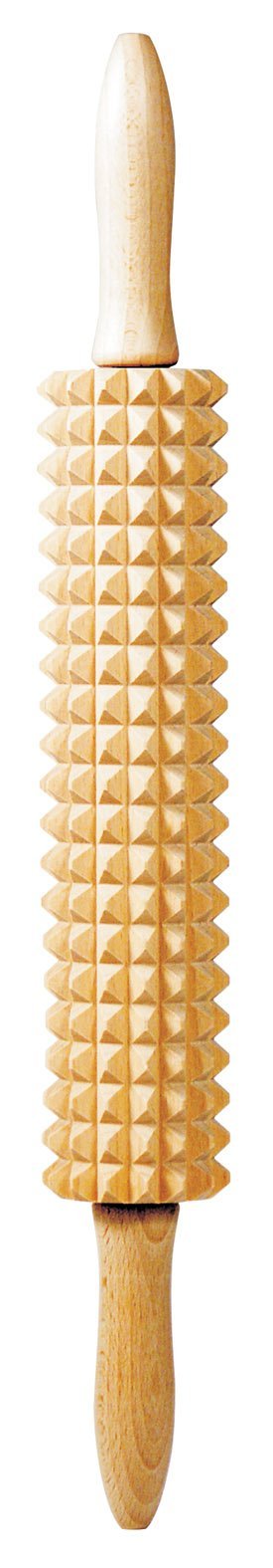 Linden Sweden Deep Notched Rolling Pin - Premium Wooden Dough Roller for Perfect Flatbreads & Crackers - Ideal for Home Baking & Professional Kitchens - Great for Pizza, Pie Crusts & Pastry Making