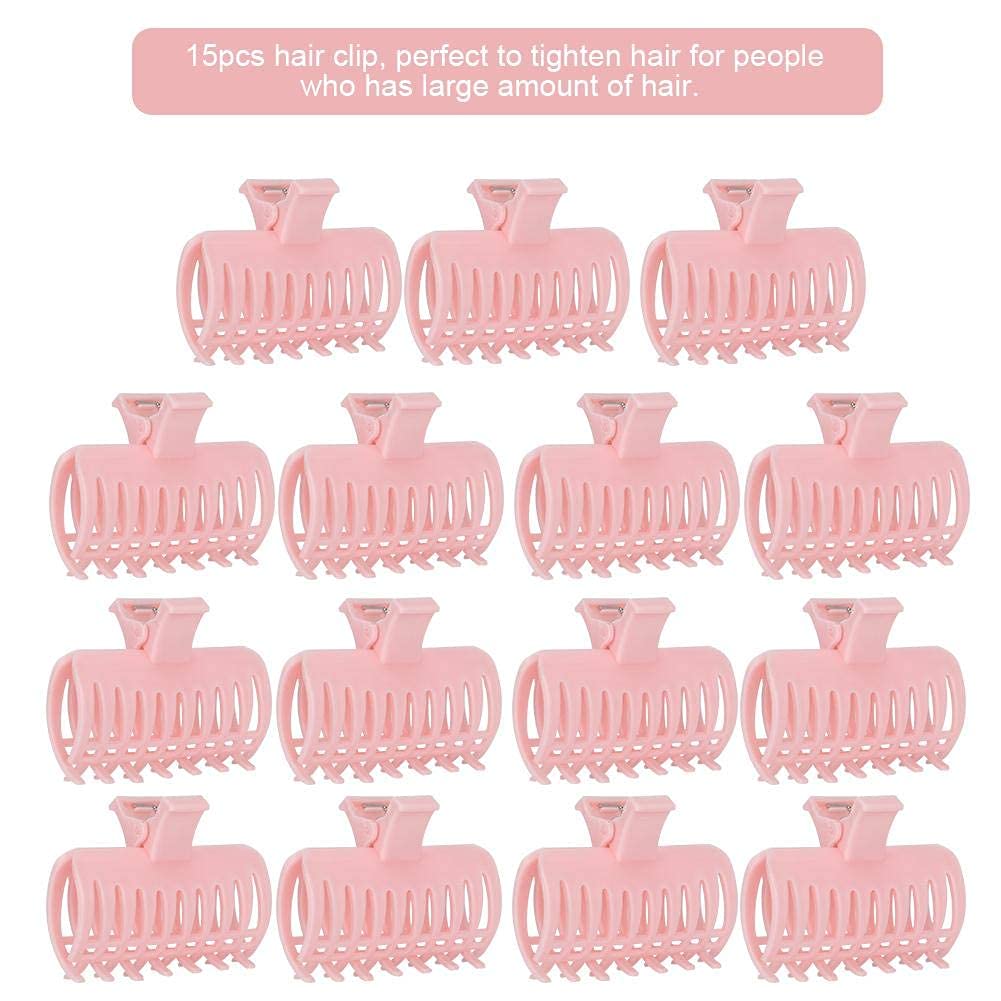 15Pcs Hair Roller Clips - Strong Hold Hair Curler Claw Clips for Women & Girls, Perfect for Sectioning & Styling Hair at Home or Salon (Great for Curling, Updos & Hairdressing Tools)