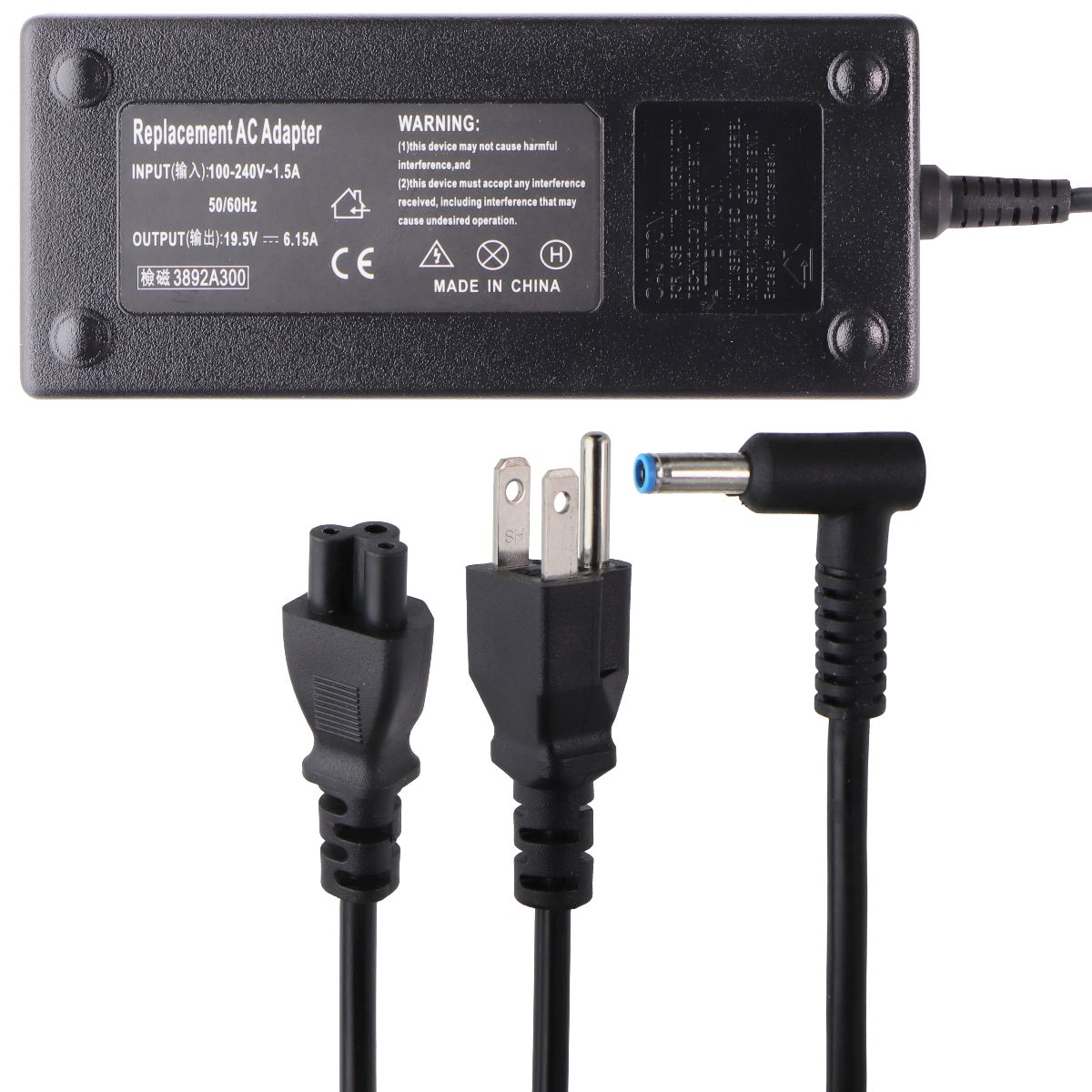 Original Title: (19.5V/6.15A) Replacement AC Adapter Wall Charger Black (3892A300)   Optimized Title: 19.5V 6.15A Replacement AC Adapter Wall Charger Power Supply for Laptops - Black (Model 3892A300) - Perfect for Home, Office & Travel Use