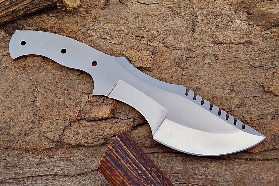 D2 Steel Tracker Knife Blank - Custom Handmade for Knife Making | Hunting & Outdoor Use