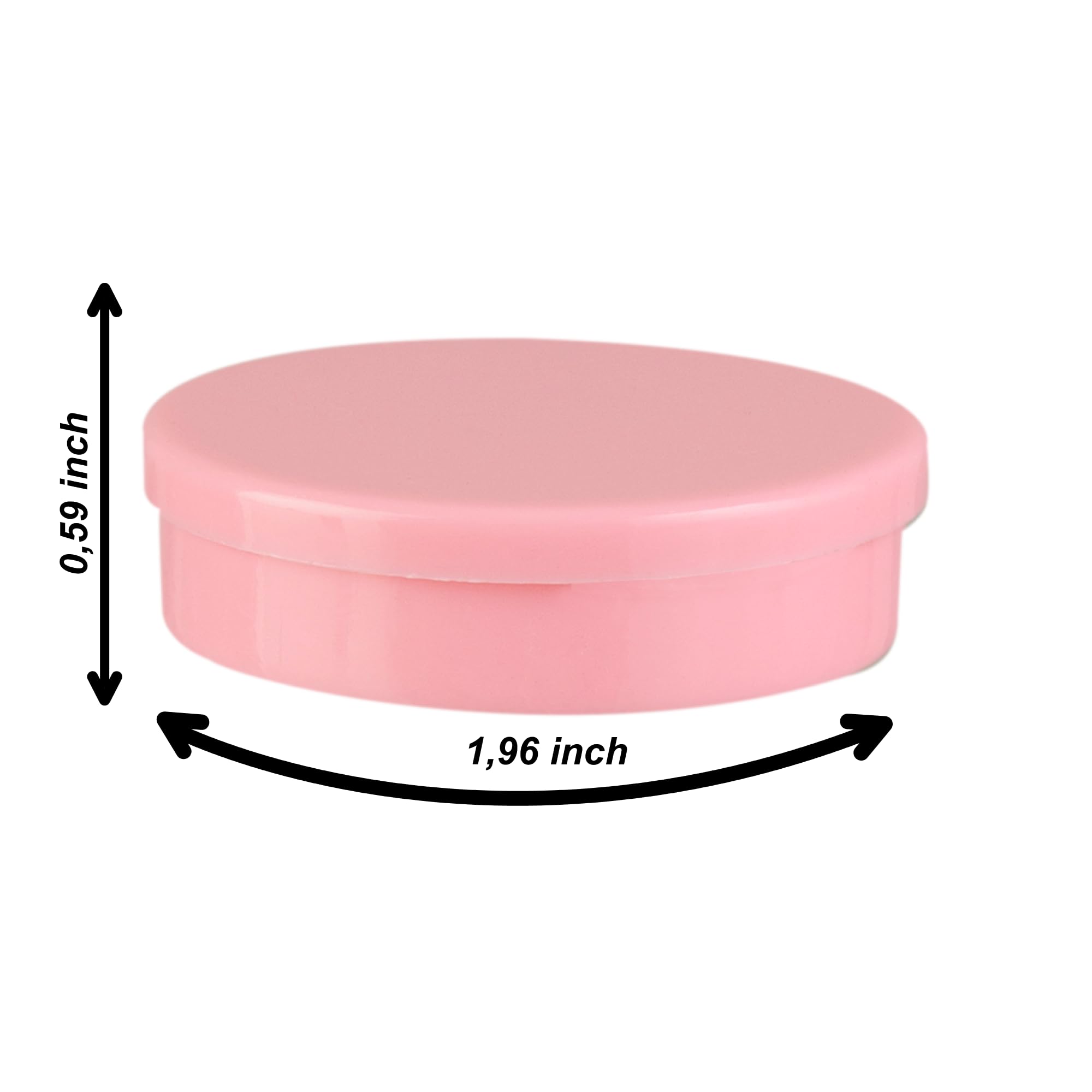 50-Pack Round Empty Refillable Tin Can Containers - Candy Storage Box, Jewelry Organizer, Cosmetic Sample Bottle with Lid (Baby Pink) - Perfect for DIY Crafts, Party Favors & Small Item Organization