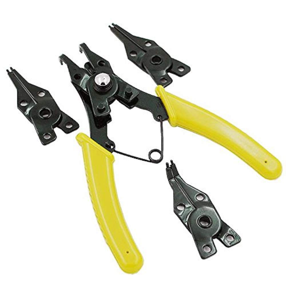 4-in-1 Multifunctional Retaining Ring Pliers Set - Auto-Lock Snap Ring Pliers for Internal & External Circlip Removal - Perfect for Automotive Repair, Machinery Maintenance & DIY Projects