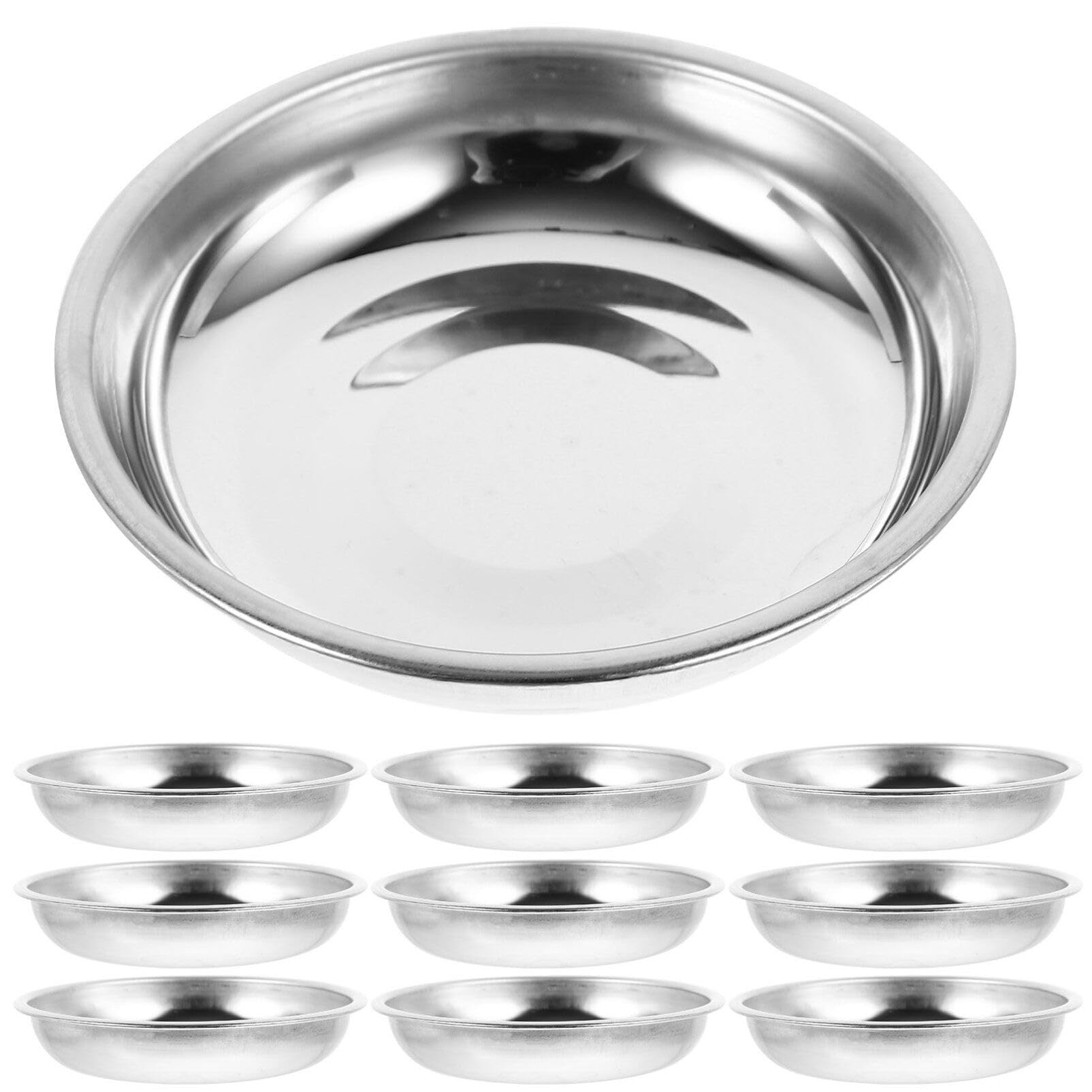 MagicLulu 10-Piece Stainless Steel Sauce Dishes Set - Mini Condiment Bowls for Mustard, Seasoning, Dessert & Appetizers | Perfect for Restaurants, Kitchen, Dining Table & Party Serving