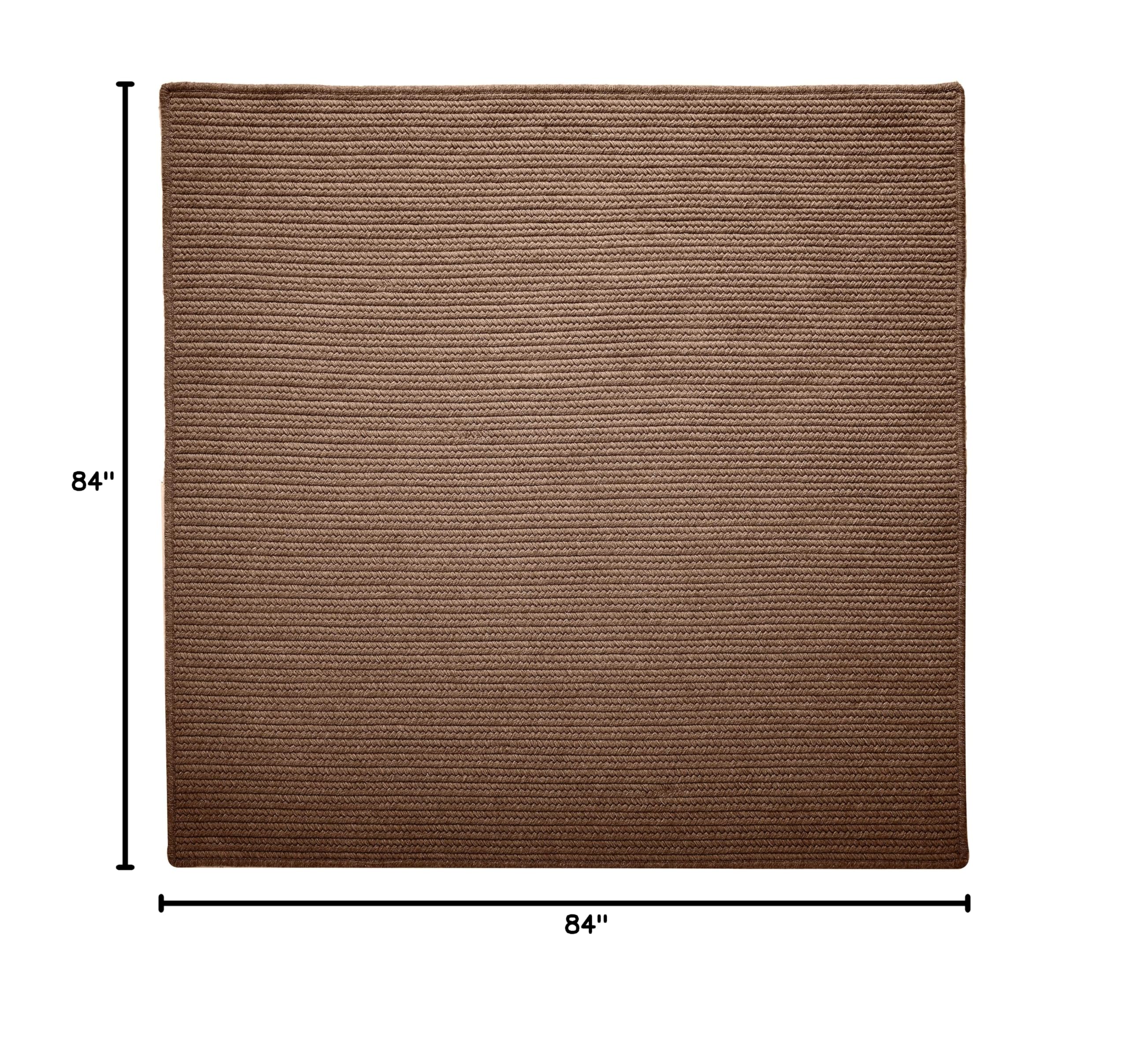 Colonial Mills Westminster 7x7 Bark Area Rug - Soft & Durable Handwoven Indoor/Outdoor Rug for Living Room, Bedroom, or Patio
