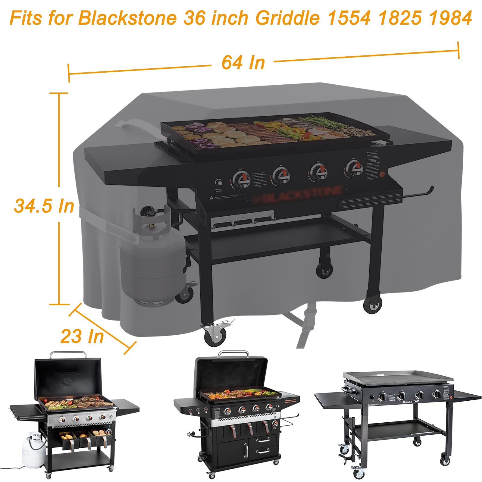 36 Inch Waterproof Griddle Cover for Blackstone 36